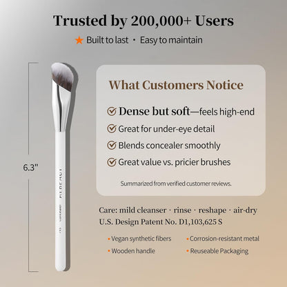 Concealer Brush, Angled under Eye Makeup Small Foundation Precision Face Blending Brush (193 Concealer Brush), 1Pc