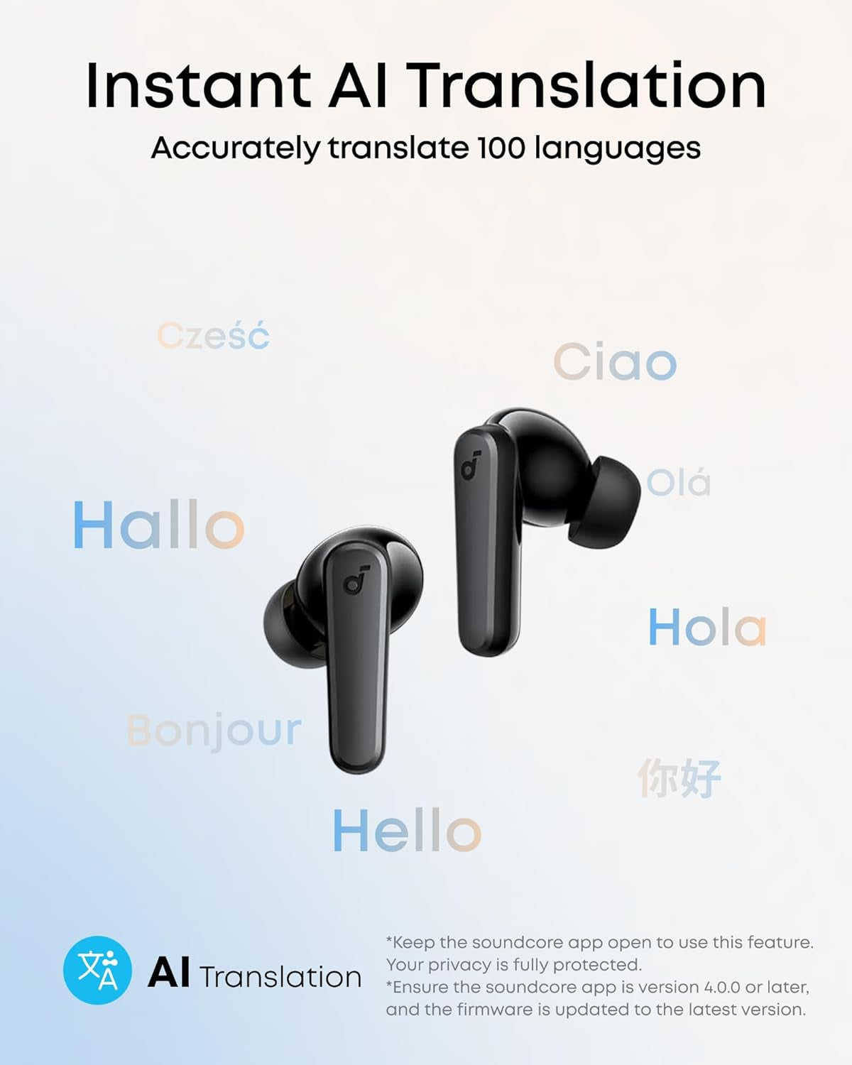 by  P20I True Wireless Earbuds, 10Mm Drivers with Big Bass, Bluetooth 5.3, 30H Long Playtime, IPX5 Water-Resistant, 2 Mics for AI Clear Calls, 22 Preset Eqs, Customization via App