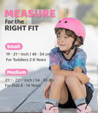 Bike Helmet with DIY Stickers, CPSC & CE Certified - Toddler Helmet for Skateboard Roller-Skating Bicycle Scooter