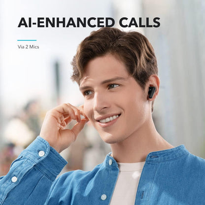 by  P20I True Wireless Earbuds, 10Mm Drivers with Big Bass, Bluetooth 5.3, 30H Long Playtime, IPX5 Water-Resistant, 2 Mics for AI Clear Calls, 22 Preset Eqs, Customization via App