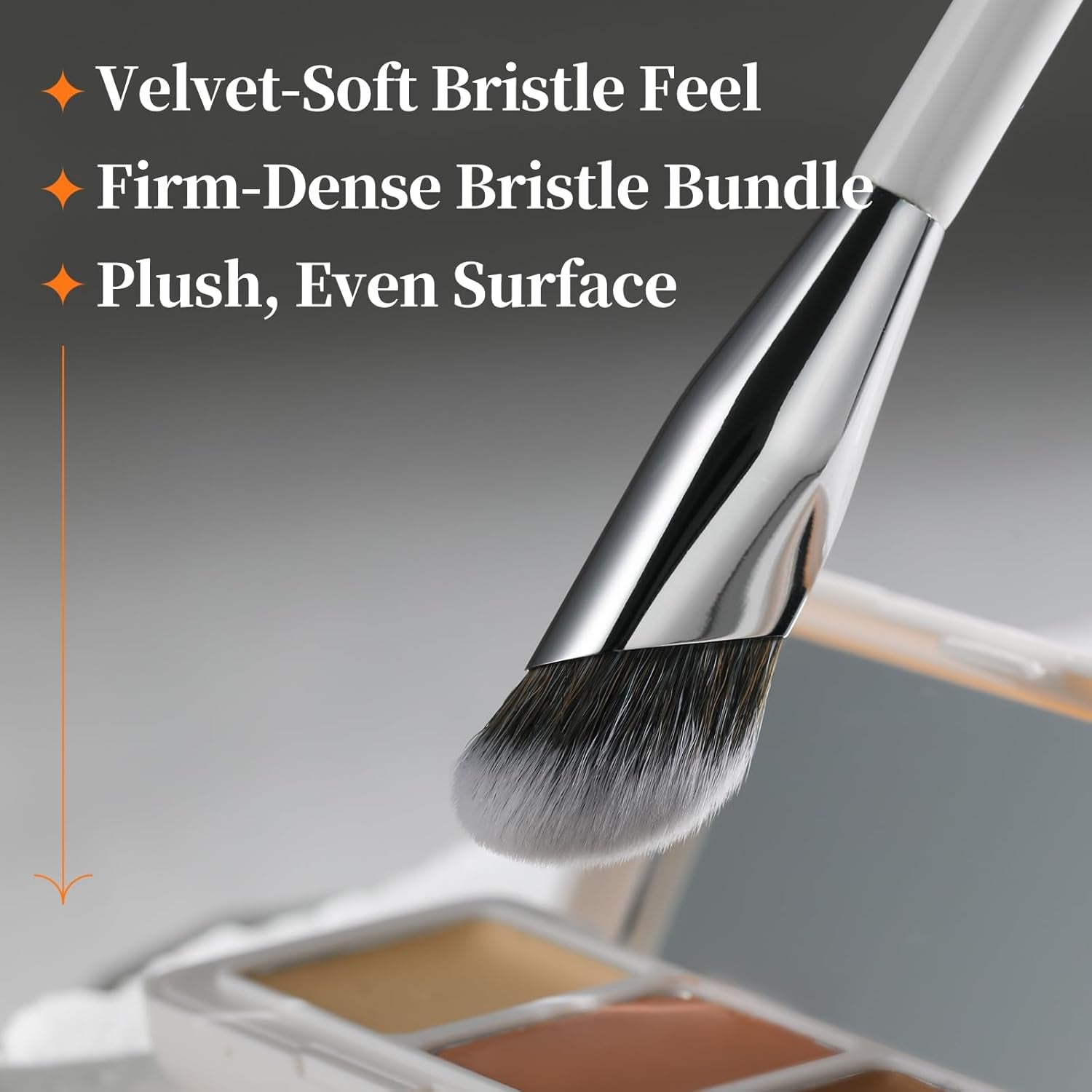 Concealer Brush, Angled under Eye Makeup Small Foundation Precision Face Blending Brush (193 Concealer Brush), 1Pc