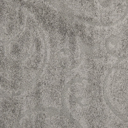 Florida Shag Collection Area Rug - 6'7" Square, Grey, Scroll Design, Non-Shedding & Easy to Clean, High-Low Plush Pile, Ideal for Living Room, Bedroom, Dining Space (SG455-8013)
