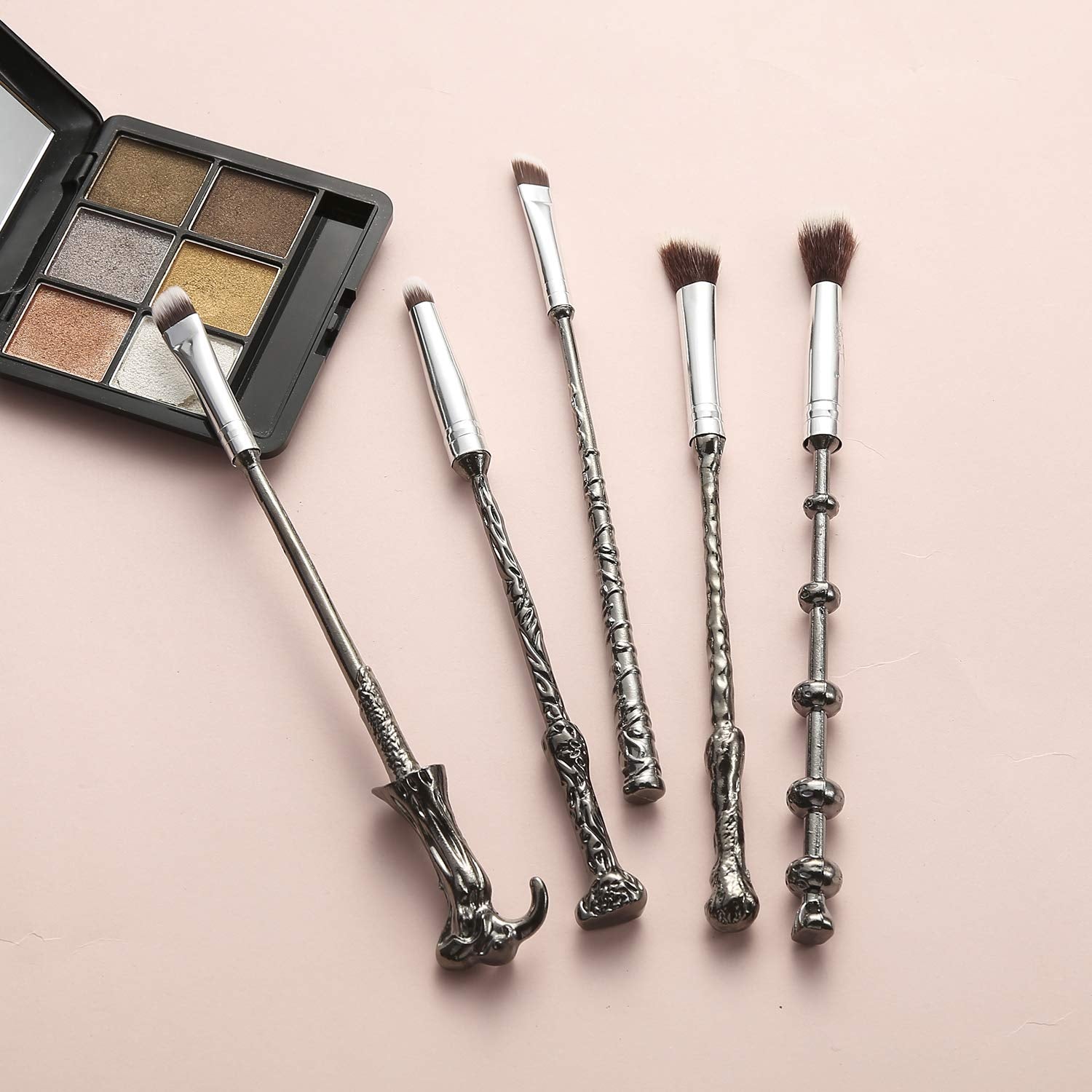 Gifts Wand Makeup Brushes 5 PCS Makeup Brush Set for Foundation Blending Blush Concealer Eyebrow Face Powder