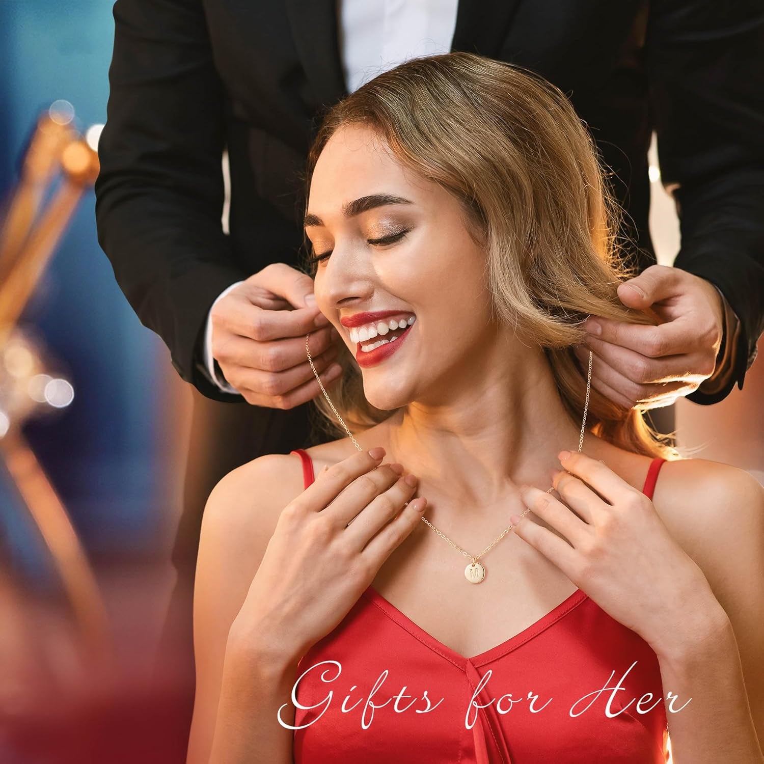 Mothers Day Gifts for Mom Daughter - 14K Gold Plated/14K Rose Gold Plated/S925 Sterling Silver Disc Initial Necklaces for Girls Jewelry Birthday Gift Graduation Gifts for Kids Girl Teens Women