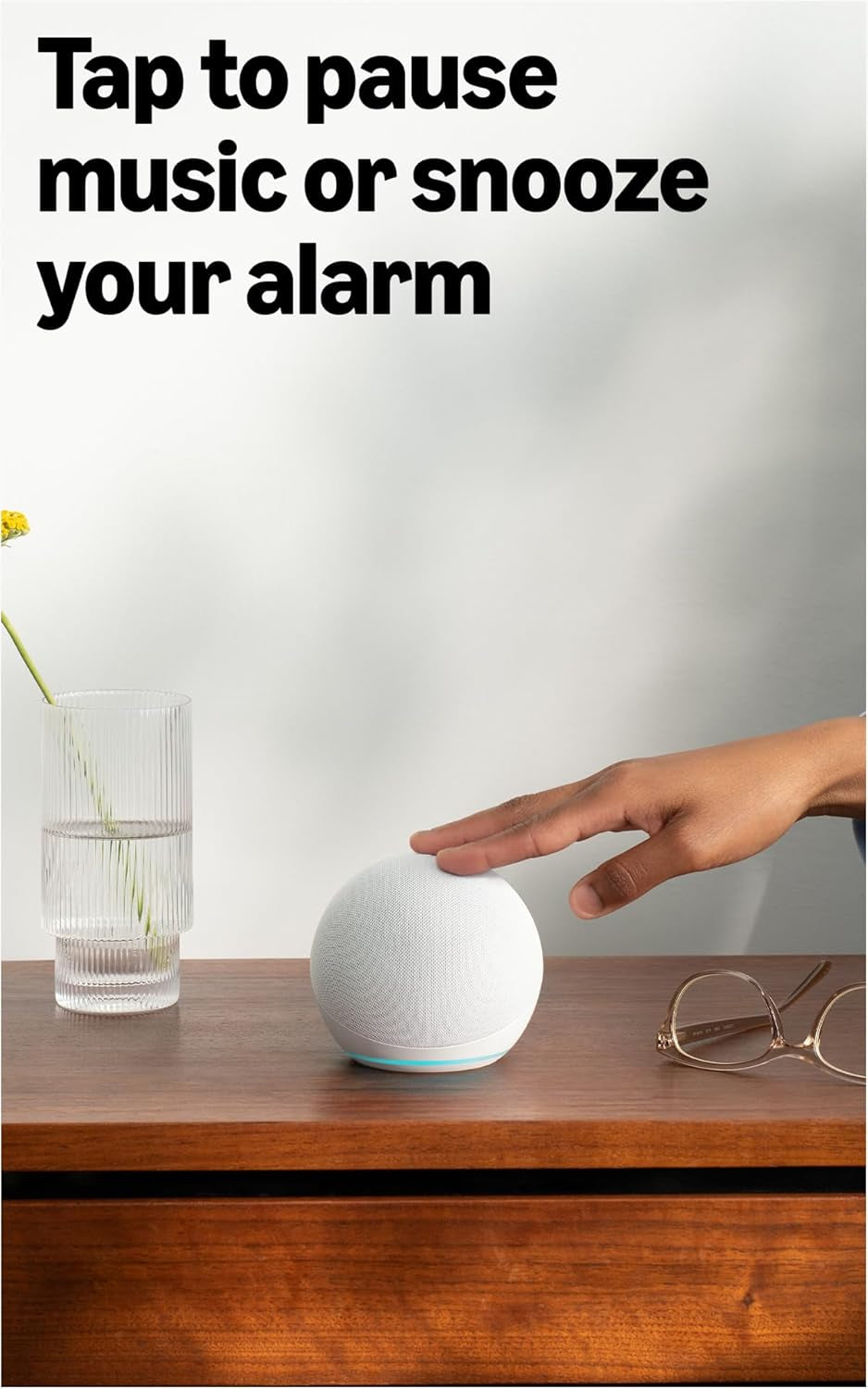 Echo Dot (Newest Gen) | Bluetooth Smart Speaker with Big Vibrant Sound and Wi-Fi | Glacier White, with Alexa+ Early Access