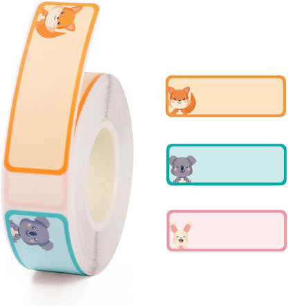 155 Pcs D11/D110/D101 Label Maker Tape Name Bubble Address Waterproof Label Sticker for Daycare Kids Bottles Mason Jars Spice Food Container Kitchen Pantry Wedding School Supplies-Cute Animals