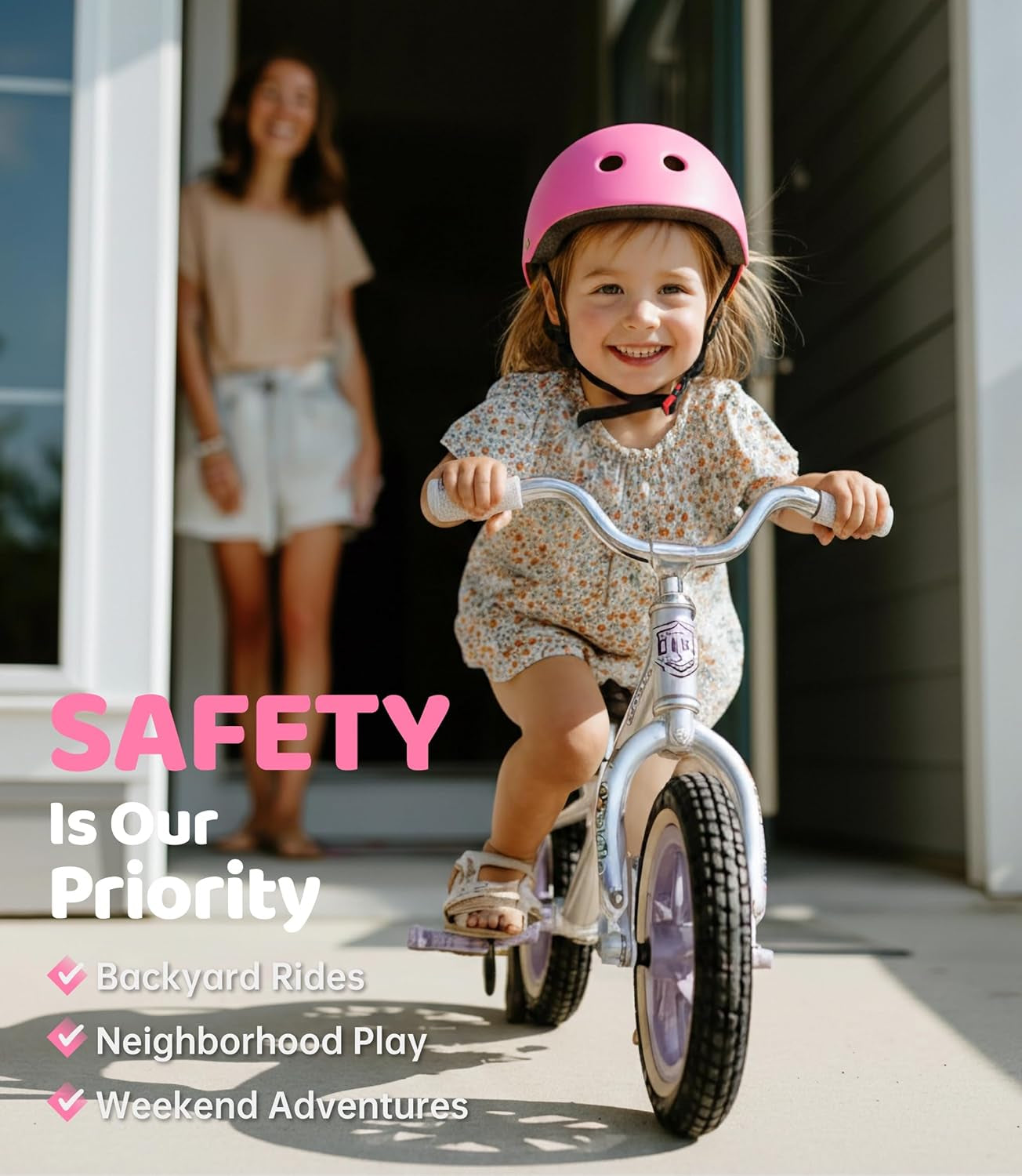 Bike Helmet with DIY Stickers, CPSC & CE Certified - Toddler Helmet for Skateboard Roller-Skating Bicycle Scooter