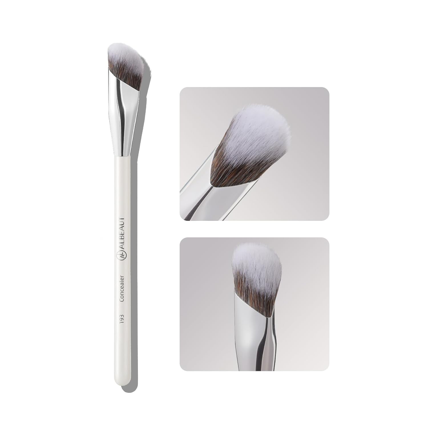 Concealer Brush, Angled under Eye Makeup Small Foundation Precision Face Blending Brush (193 Concealer Brush), 1Pc